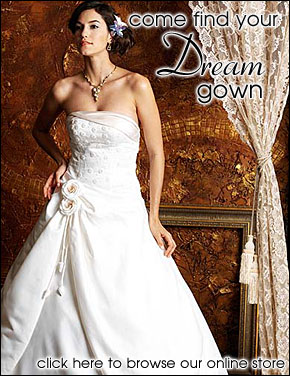 Enter our wedding dress store