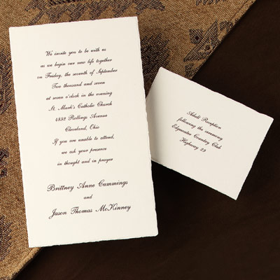 Simple Wedding Favors on Fine Wedding Stationery   Elegance Through Simplicity   Ecru