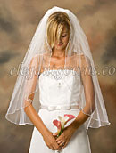 1 Tier Fingertip Length Veils