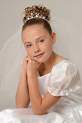 Flower Girl/Communion Veil & Headpiece 3135