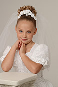 Flower Girl/Communion Veil & Headpiece 3140