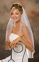 1 Tier Waist Length Veils