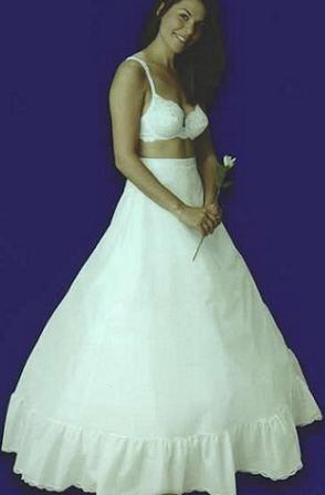 Drawstring Waist Full Bridal Slip 888DS