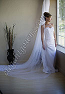 Custom Wedding Veil -- 90" 1 Tier Chapel Length Veil