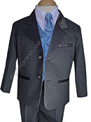 Baby Blue Jacquard Vest & Tie Ring Bearer Suit