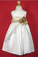 Bella Flower Girl Dress Champagne Sash