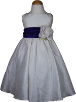 Bella Flower Girl Dress Grape Sash