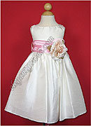 Bella Flower Girl Dress Pink Sash