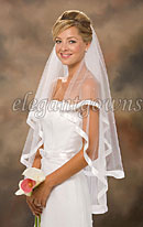 2 Tier Fingertip Length Veils