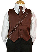 Chocolate Vest & Tie