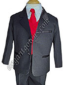 Crimson Red Vest & Tie Ring Bearer Suit