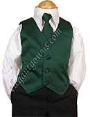 Hunter Green Vest & Tie