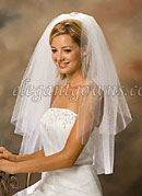 2 Tier Waist Length Veils