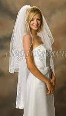 2 Tier Knee Length Veils