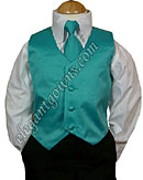 Turquoise Vest & Tie Ring Bearer Suit