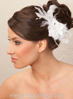 Feather Bridal Comb 8226