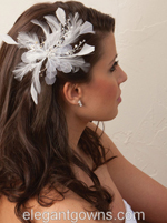 Feather Bridal Comb 8233