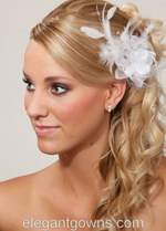 Feather Bridal Comb 8236