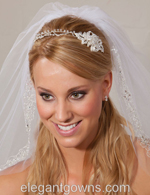 Bridal Headpiece with Wedding Veil 2861 Bridal Headpiece with Wedding Veil 2861