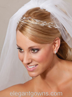 Bridal Headpiece with Wedding Veil 2862 Bridal Headpiece with Wedding Veil 2862