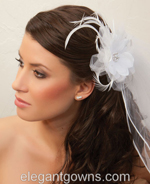 Bridal Headpiece with Wedding Veil 2863 Bridal Headpiece with Wedding Veil 2863