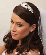 Bridal Headpiece with Wedding Veil 2865 Bridal Headpiece with Wedding Veil 2865