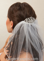 Bridal Headpiece with Wedding Veil 2870 Bridal Headpiece with Wedding Veil 2870