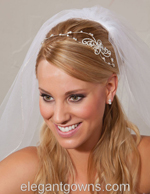 Bridal Headpiece with Wedding Veil 2835