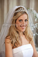 Bridal Headpiece with Wedding Veil 2844