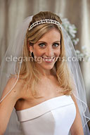 Bridal Headpiece with Wedding Veil 2845