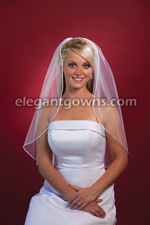 Clearance Ivory Waist Length Wedding Veil 2012-18_C