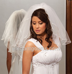 2 Tier Shoulder Length Wedding Veil 108" Wide S1-202-RT