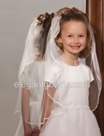 Flower Girl/Communion Veil M-251-1R Flower Girl/Communion Veil M-251-1R