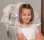 Flower Girl/Communion Veil MC-152-3R Flower Girl/Communion Veil MC-152-3R