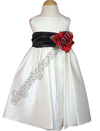 Bella Flower Girl Dress Black Sash - Click Image to Close