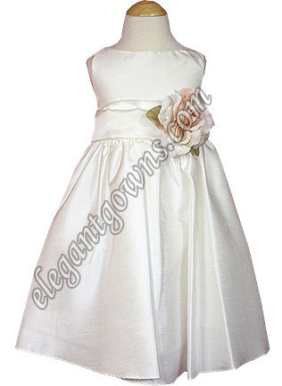 Clearance Bella Flower Girl Dress Ivory Sash - Click Image to Close