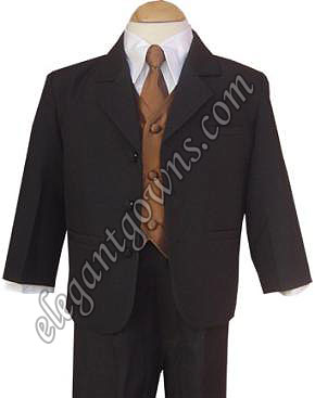 Copper Vest & Tie Ring Bearer Suit - Click Image to Close