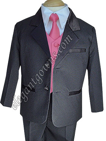 Coral Vest & Tie Ring Bearer Suit - Click Image to Close