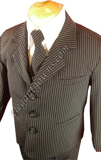 Jack Pin Stripe Suit Ring Bearer Suit - Click Image to Close