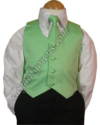 Lime Green Vest & Tie Ring Bearer Suit - Click Image to Close