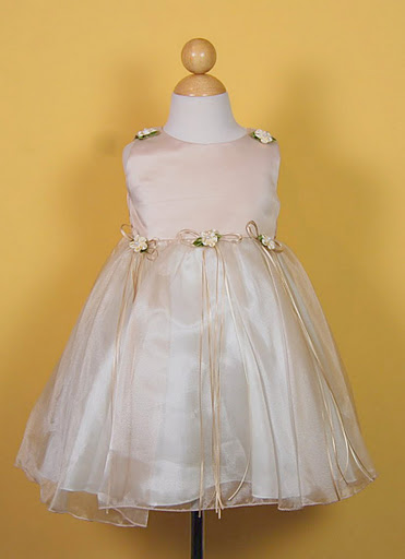 Linda Flower Girl Dress - Champagne - Click Image to Close