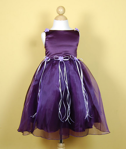 Linda Flower Girl Dress - Purple - Click Image to Close