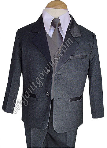 Clearance Pewter Vest & Tie Ring Bearer Suit - Click Image to Close