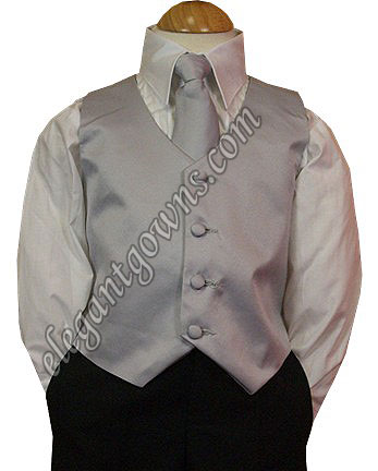 Platinum Vest & Tie Ring Bearer Suit - Click Image to Close