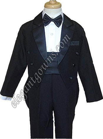 Sammi Traditional Ring Bearer Tuxedo With Tails - Click Image to Close