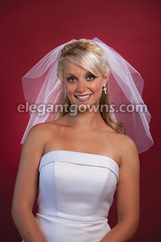 1 Tier Shoulder Length Cut Edge Wedding Veil 72" Wide 7-201-CT - Click Image to Close