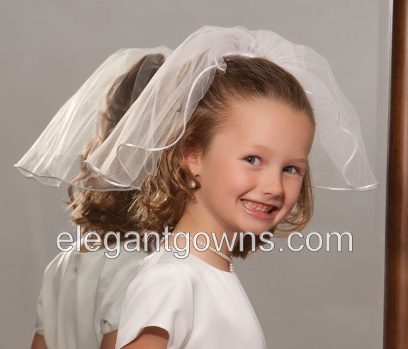 Flower Girl/Communion Veil M-151-RT - Click Image to Close