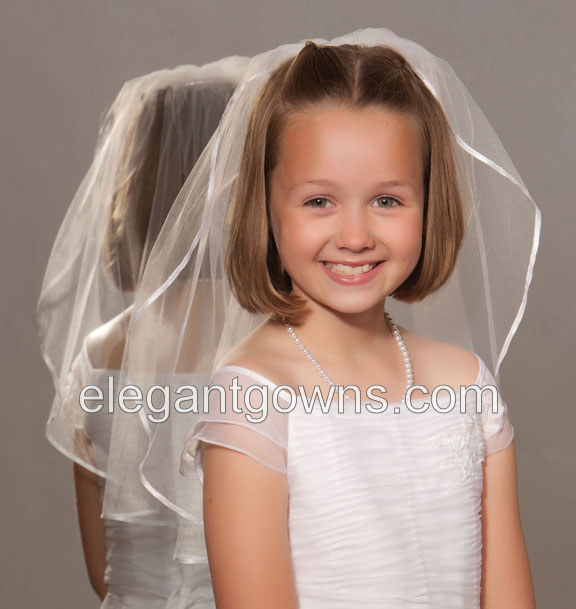 Flower Girl/Communion Veil M-201-1R - Click Image to Close