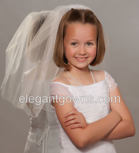 Flower Girl/Communion Veil M-201-C - Click Image to Close