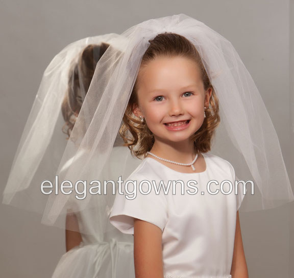 Flower Girl/Communion Veil M-201-CT - Click Image to Close